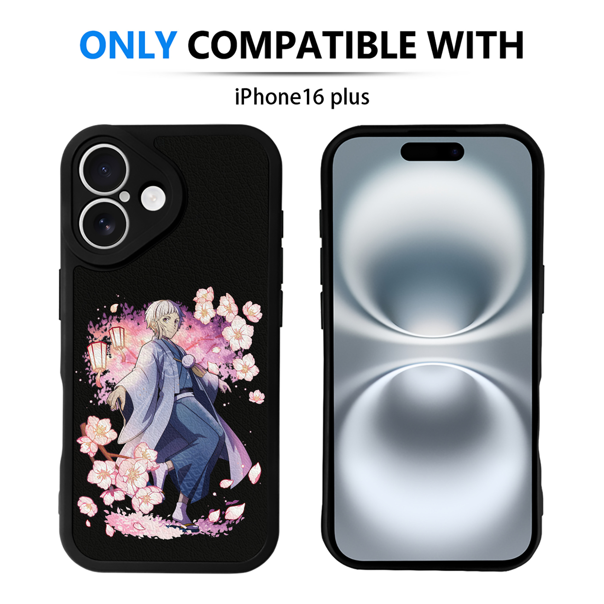 （画像用） 文豪ストレイドッグス Bungo Stray Dogs 【iPhone 16シリーズ対応】シリコンスマホケース（レザー調） 材質：シリコン
